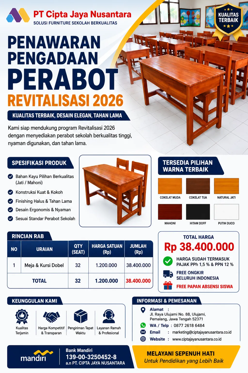 Detail pembuatan furniture